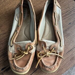 Sperry Women's Brown and Cream Loafers